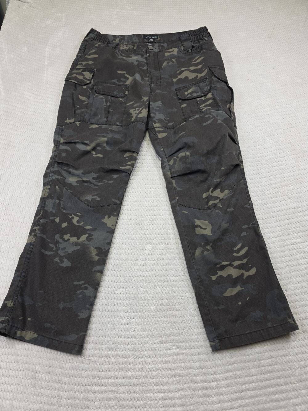 Tactical Pants Mens 34 X 30 Camo Rip Stop Work Wear Outdoor